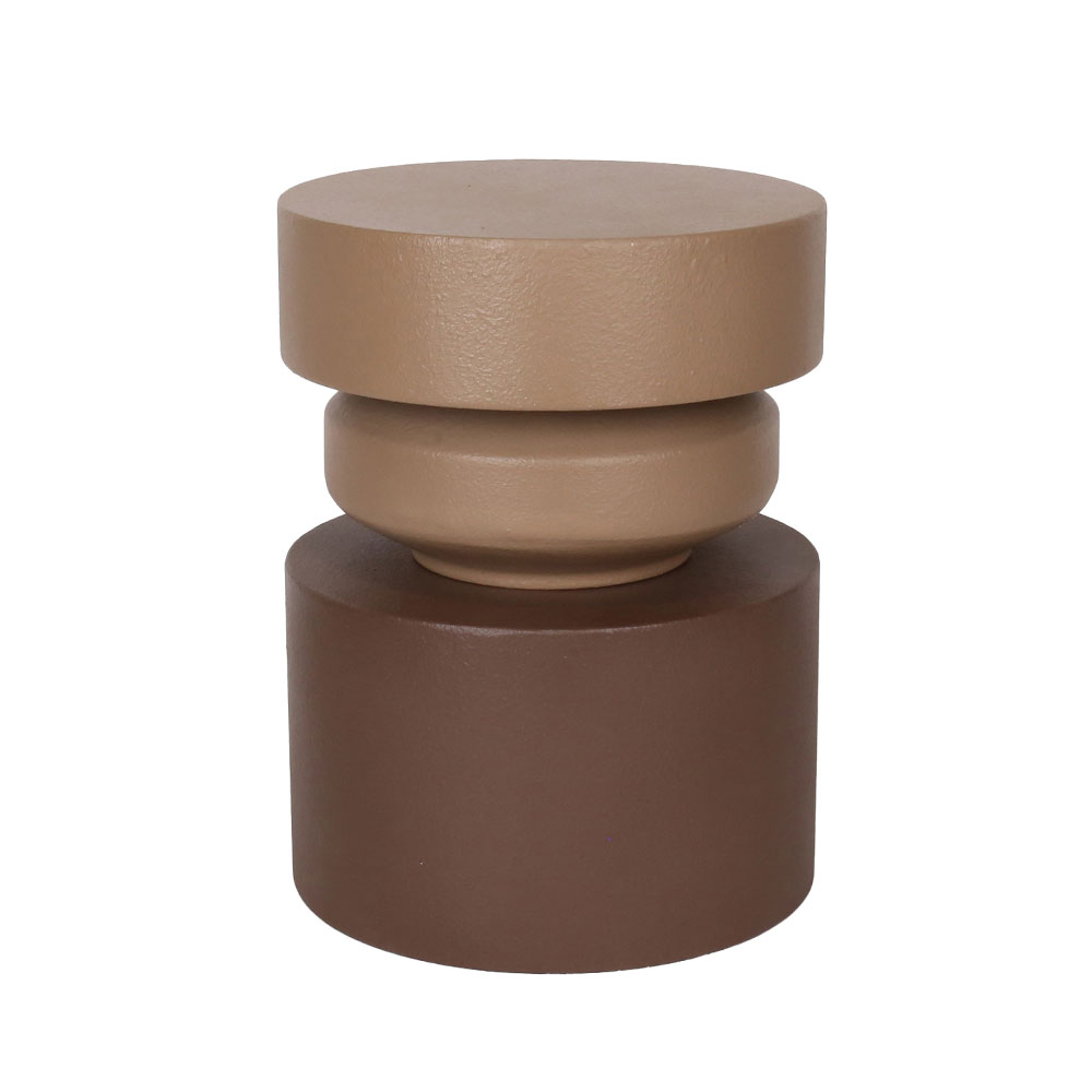 ZELO SIDE TABLE ΚΑΦΕ ΑΝΟΙΧΤΟ ΚΑΦΕ ΣΚΟΥΡΟ 35x35x46cm