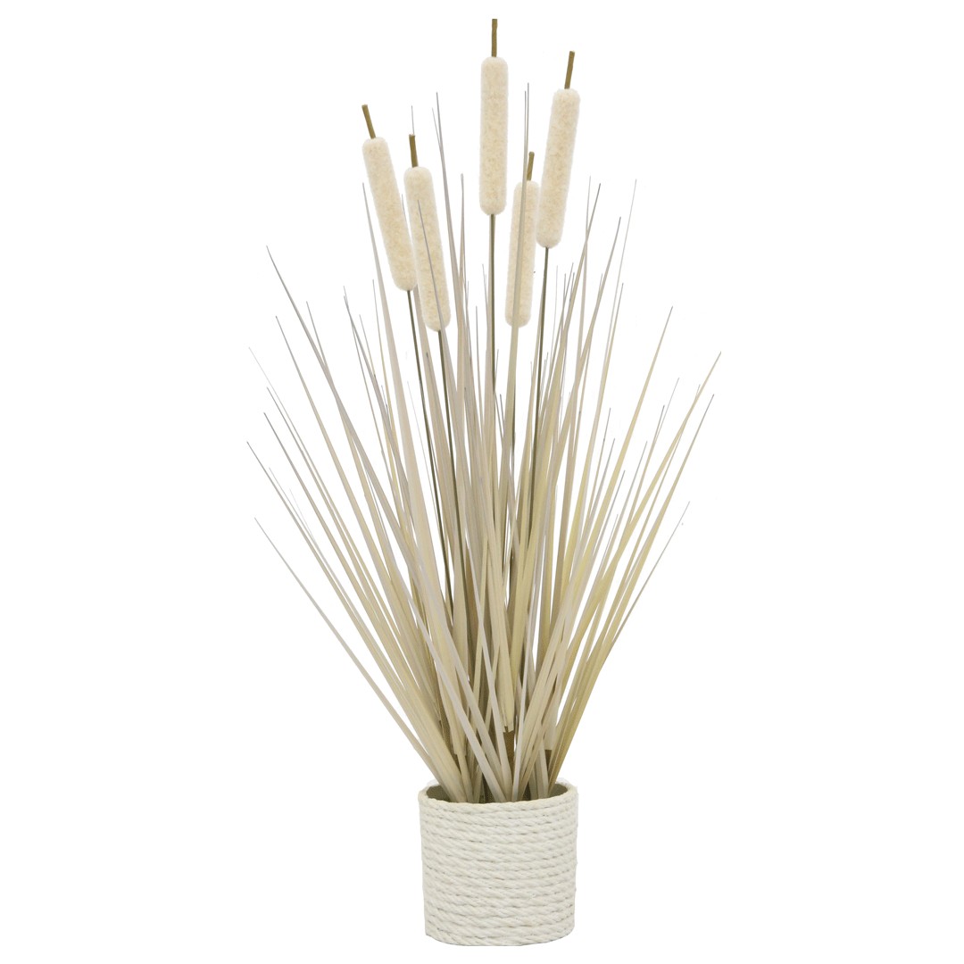 Τεχνητό Φυτό Γρασίδι Cattail 69εκ Γκρι