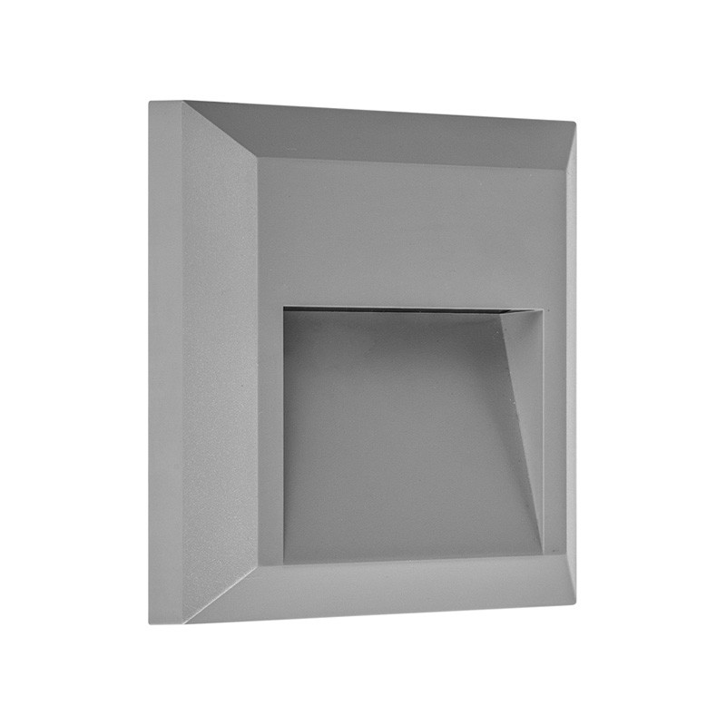 Απλίκα Εξωτερικού Χώρου Monta Γκρι Led 1.5W 3cct Ανοιχτόχρωμο