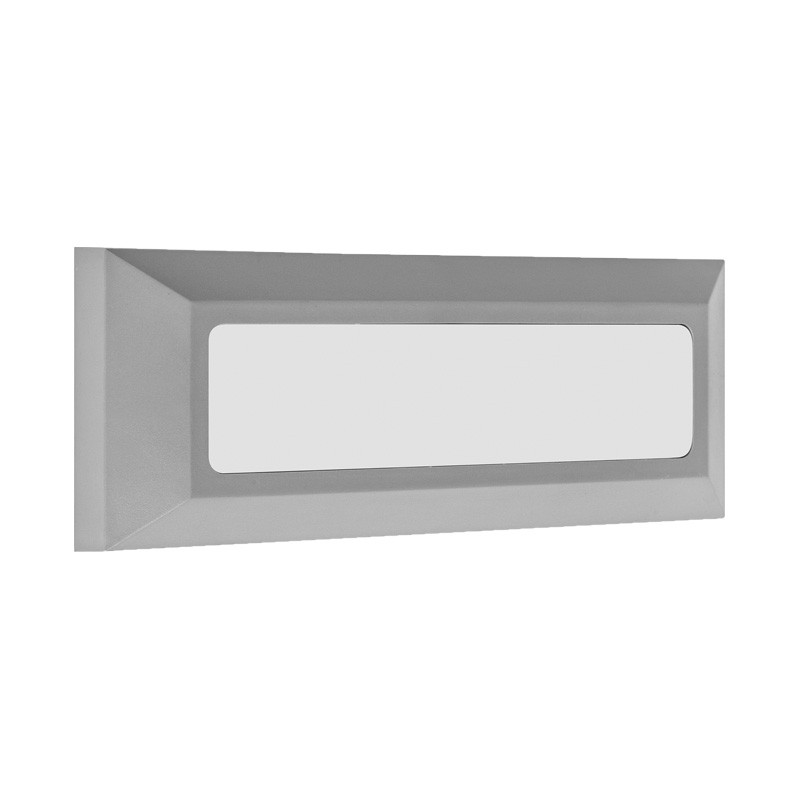 Απλίκα Εξωτερικού Χώρου Stico Γκρι Led 3.5W 3cct Ανοιχτόχρωμο