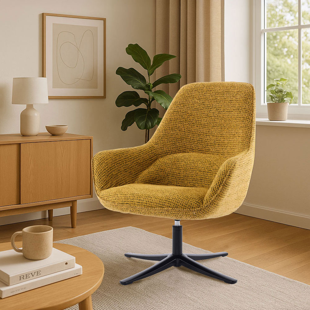 TIFFANY ΠΟΛΥΘΡΟΝΑ ΠΕΡΙΣΤΡΕΦΟΜΕΝΗ ΚΙΤΡΙΝΟ ΜΕ PATTERN 80x75x90cm