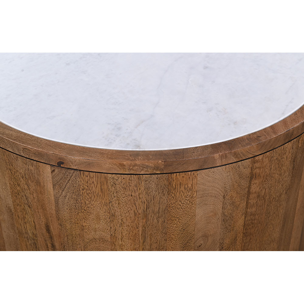 ABU DHABI COFFEE TABLE ΚΑΡΥΔΙ ΛΕΥΚΟ 80x80x45
