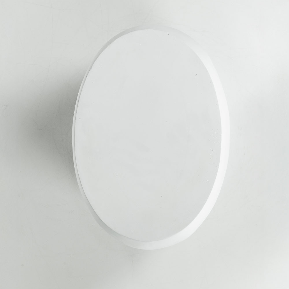 LITHOS OVAL SIDE TABLE ΛΕΥΚΟ 62×43.5x53cm
