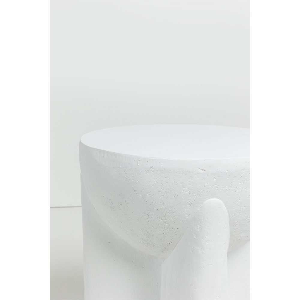 LITHOS HANDLE SIDE TABLE ΛΕΥΚΟ 36.5×36.5×46.5cm