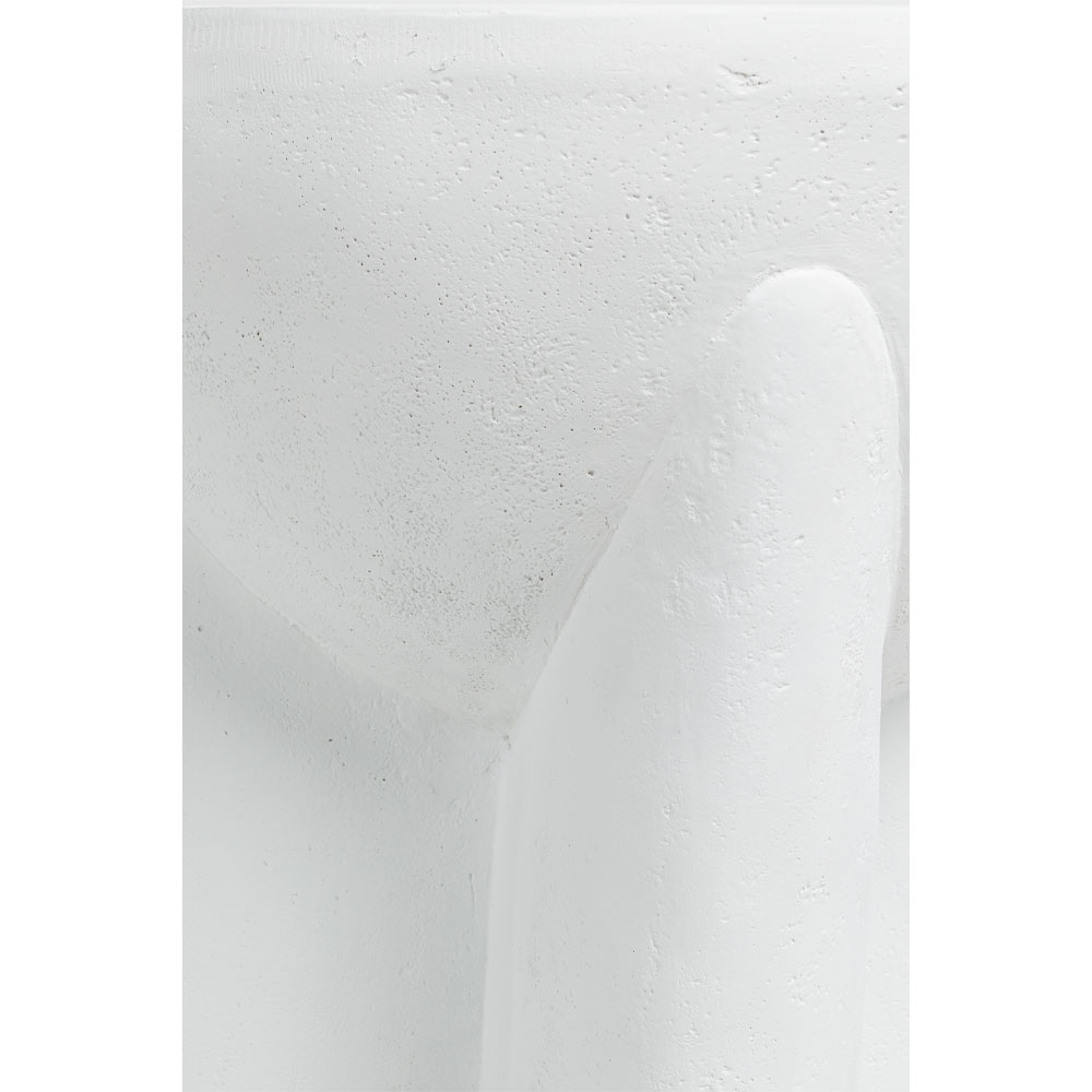 LITHOS HANDLE SIDE TABLE ΛΕΥΚΟ 36.5×36.5×46.5cm