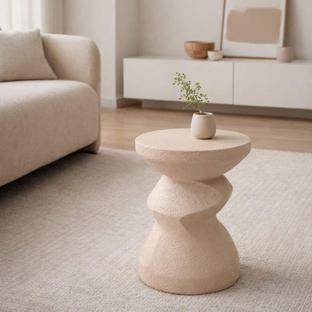 LATTE SIDE TABLE BEIGE 40.5×40.5x51cm