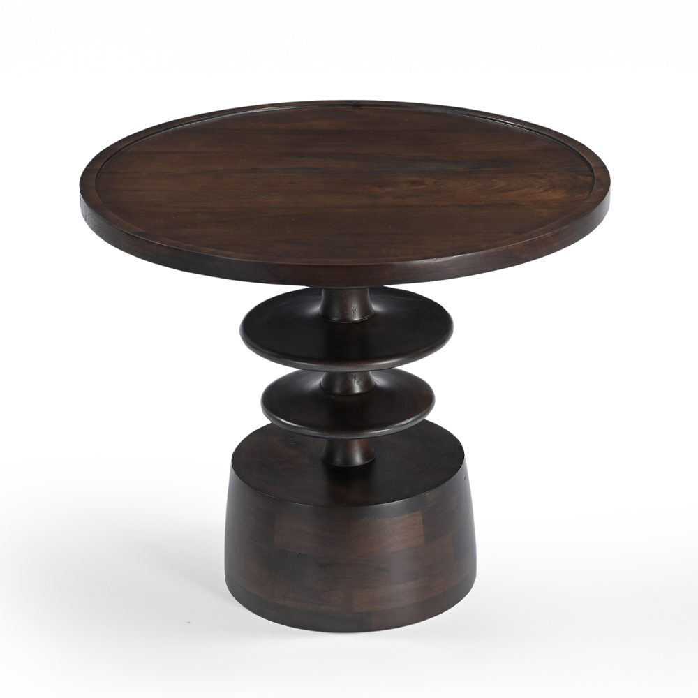 BEATLE SIDE TABLE ΚΑΦΕ ΣΚΟΥΡΟ 60x60x51cm