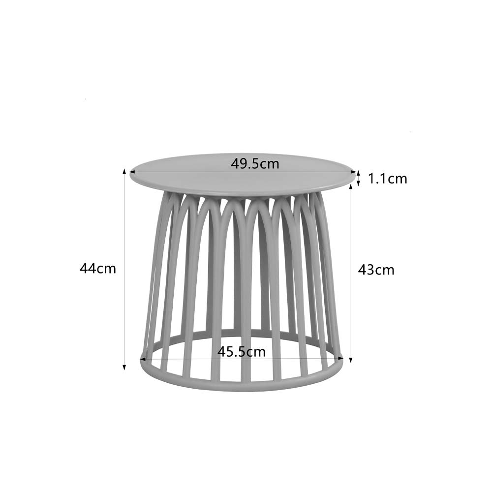 BASKET COFFEE TABLE TERRAZZO 49.5×49.5×44