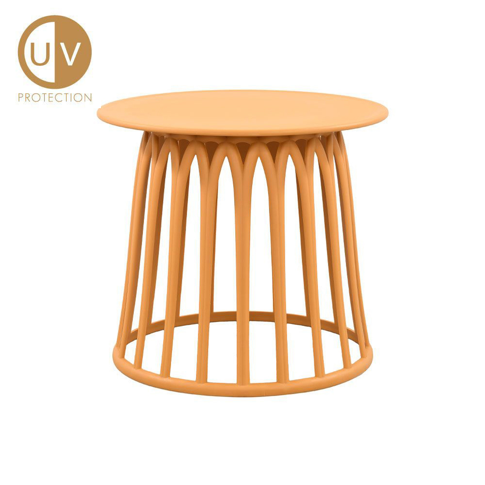 BASKET COFFEE TABLE ΜΟΥΣΤΑΡΔΙ 49.5×49.5×44