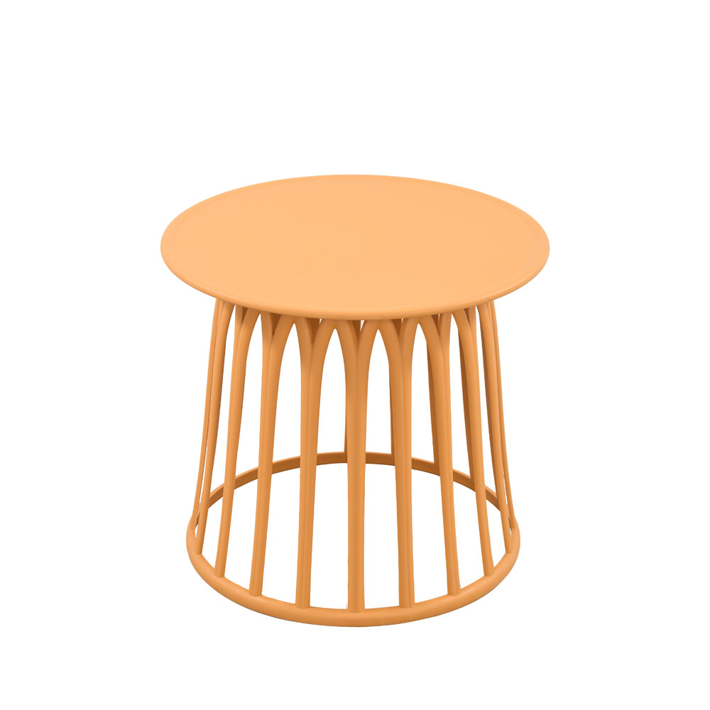 BASKET COFFEE TABLE ΜΟΥΣΤΑΡΔΙ 49.5×49.5×44