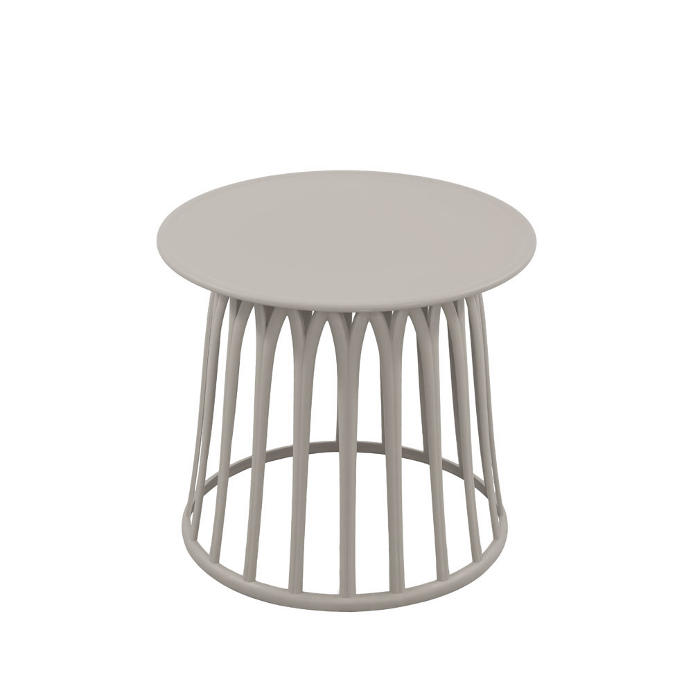 BASKET COFFEE TABLE ΓΚΡΙ ΑΝΟΙΧΤΟ 49.5×49.5×44