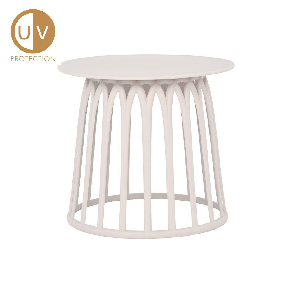 BASKET SIDE TABLE OFF WHITE 49.5×49.5x44cm