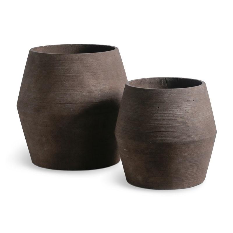 Κασπώ-Βάζο Fiber Cement Brownish Dirt Φ44Χ43Η