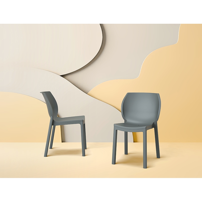 NORA DARK GREY ΚΑΡΕΚΛΑ ΠΟΛ/ΝΙΟΥ 51X59X80εκ.