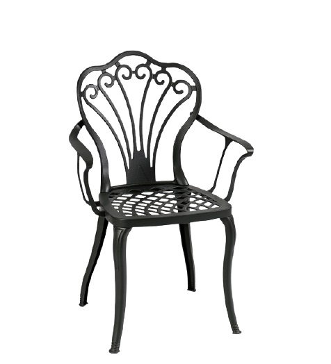 Queen/P Black Armchair