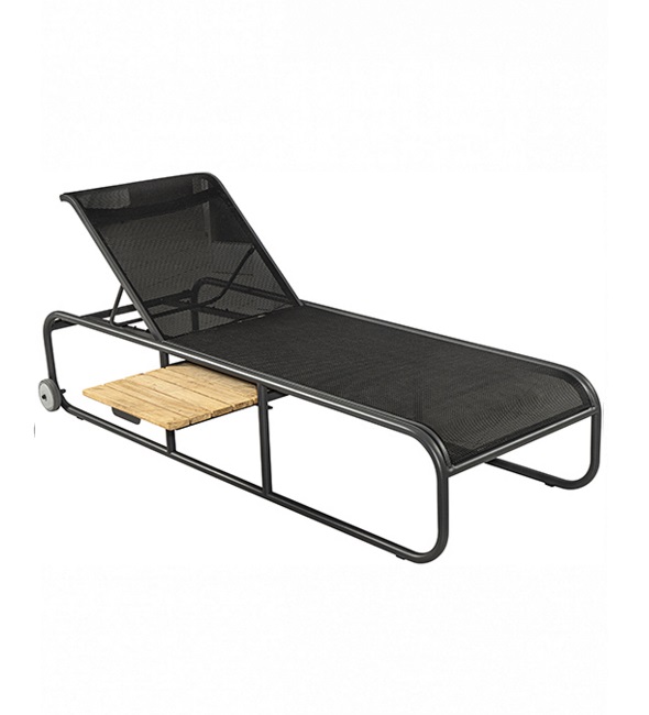 Nemo/SL Sun-Lounger Anthracite, WITH Side Table