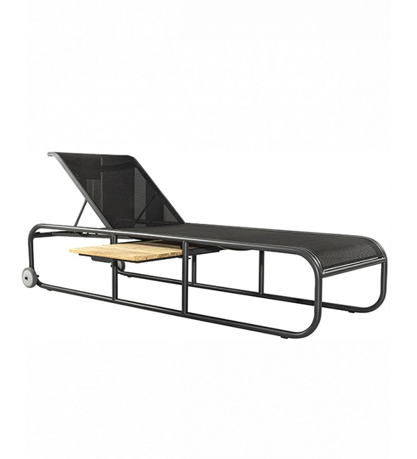Nemo/SL Sun-Lounger Anthracite, WITH Side Table