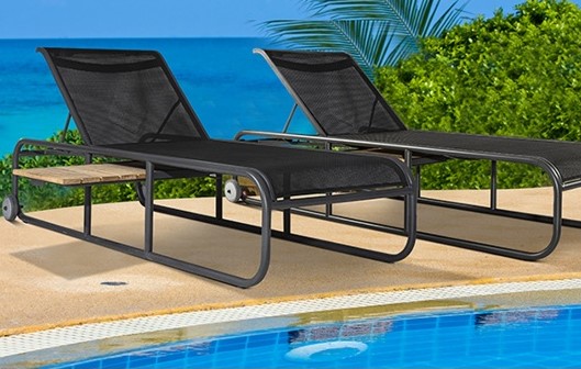 Nemo/SL Sun-Lounger Anthracite, WITH Side Table
