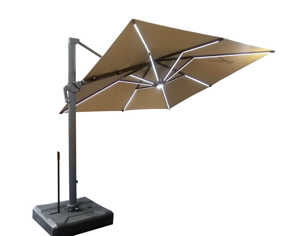 Roma/C DELUXE 3x3m, Alu. Corner Umbrella