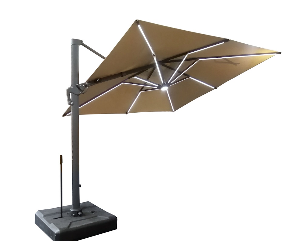 Roma/C DELUXE 4x4m, Alu. Corner Umbrella