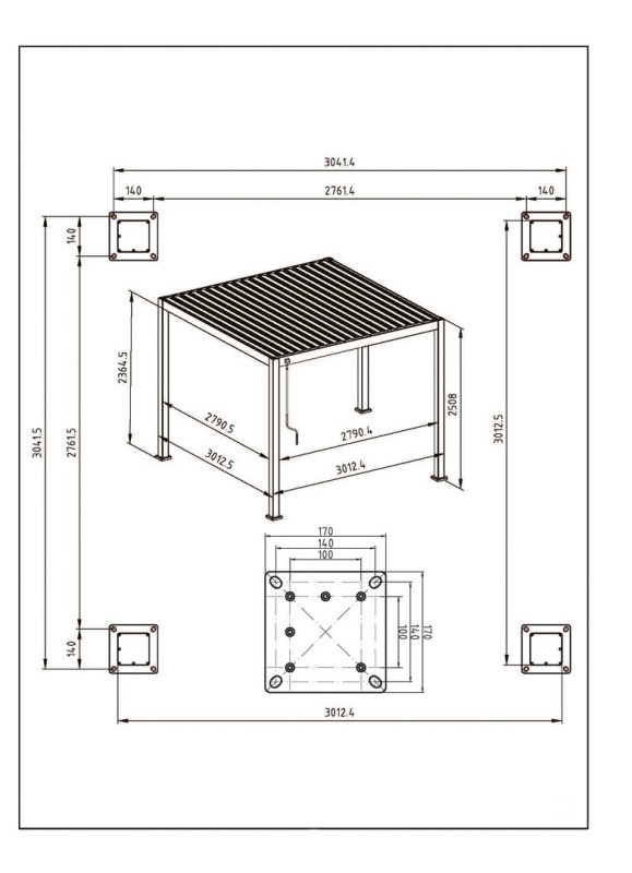 Pergola/LV 3x3m