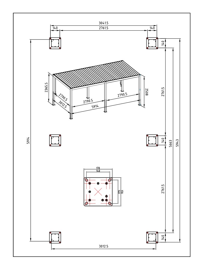 Pergola/LV 3x6m