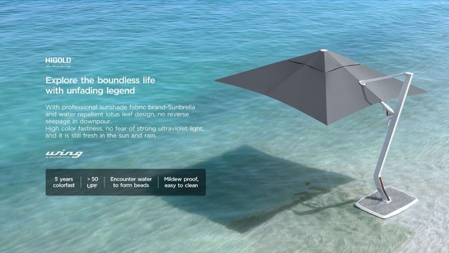 Wing/C-3x3m DELUXE Corner Umbrella (90020001)