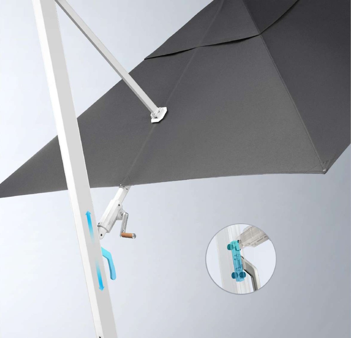 Wing/C-3x3m DELUXE Corner Umbrella (90020001)