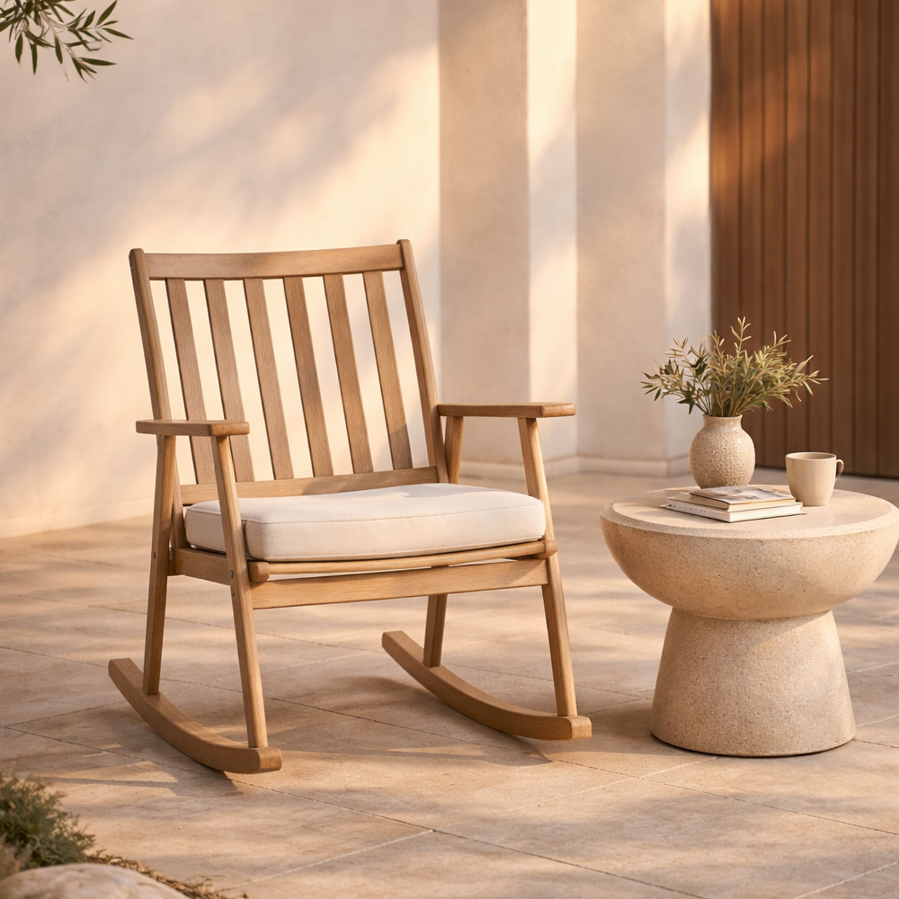 GARDEN ΠΟΛΥΘΡΟΝΑ ΜΕ ΜΠΡΑΤΣΟ ΜΑΞΙΛΑΡΙ ΦΥΣΙΚΟ 76x64x84cm