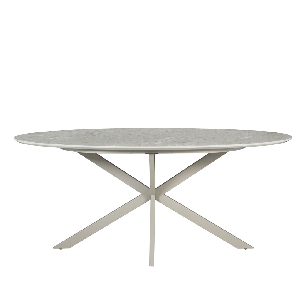CASPIAN ΤΡΑΠΕΖΙ ΓΚΡΙ ΜΕ ΟΨΗ ΜΑΡΜΑΡΟΥ 180x90x75cm
