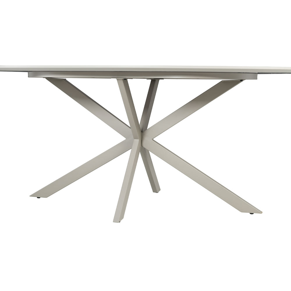 CASPIAN ΤΡΑΠΕΖΙ ΓΚΡΙ ΜΕ ΟΨΗ ΜΑΡΜΑΡΟΥ 180x90x75cm