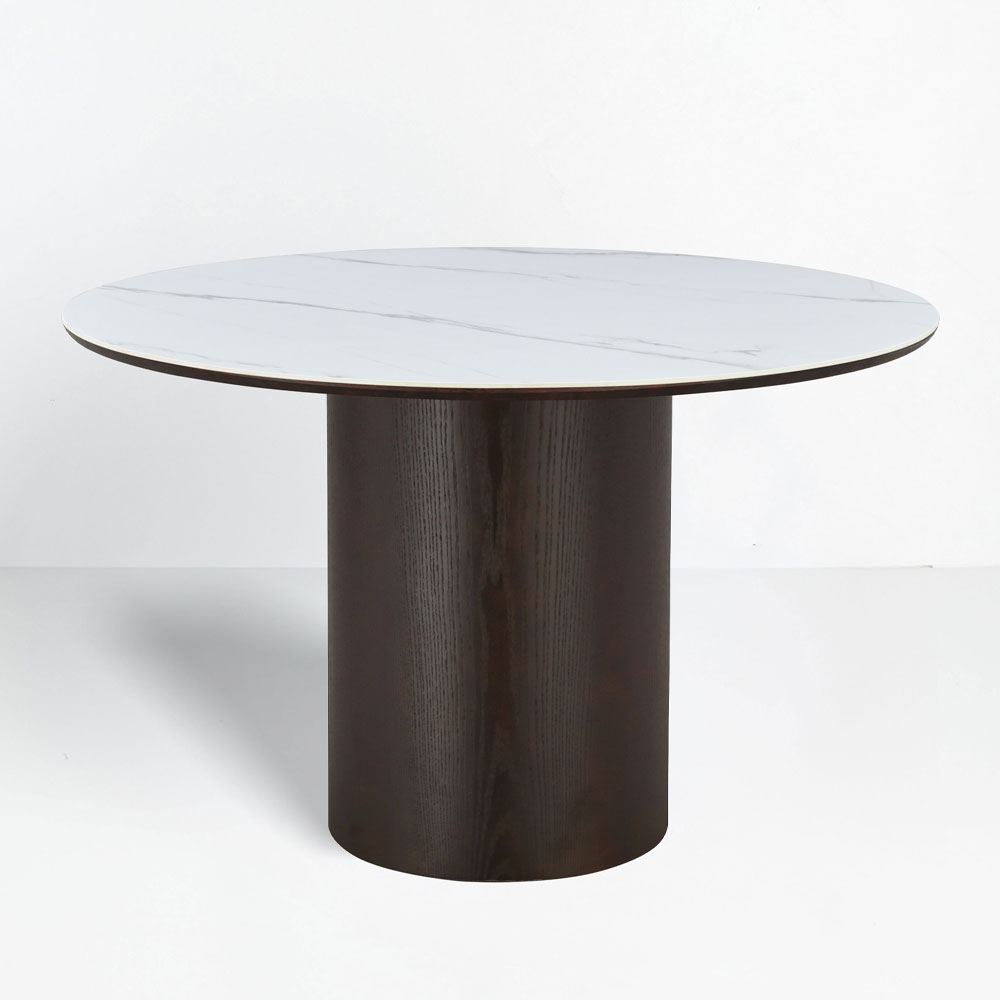 AMARO ΤΡΑΠΕΖΙ ΚΑΦΕ BITTER ΛΕΥΚΟ ΜΕ ΟΨΗ ΜΑΡΜΑΡΟΥ 120x120x75cm