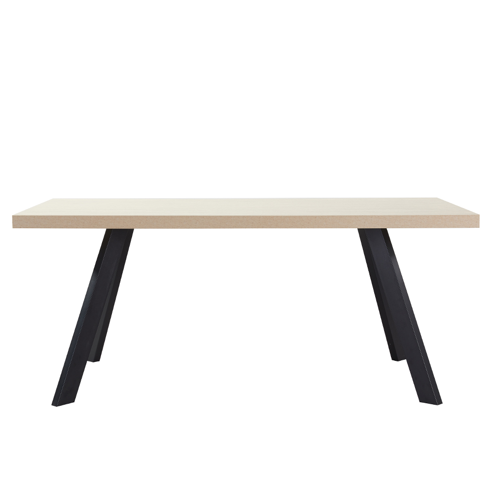LITHOS ΤΡΑΠΕΖΙ BEIGE ΜΑΥΡΟ 180x90x76cm