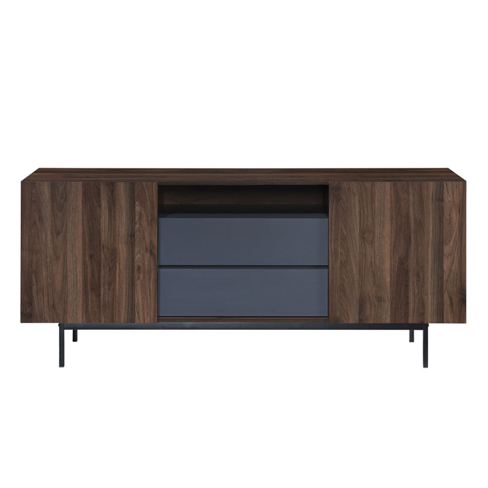 GROOVES ΜΠΟΥΦΕΣ 2ΠΟΡΤΕΣ 2ΣΥΡΤΑΡΙΑ ΚΑΡΥΔΙ ΓΚΡΙ 180x40x80cm