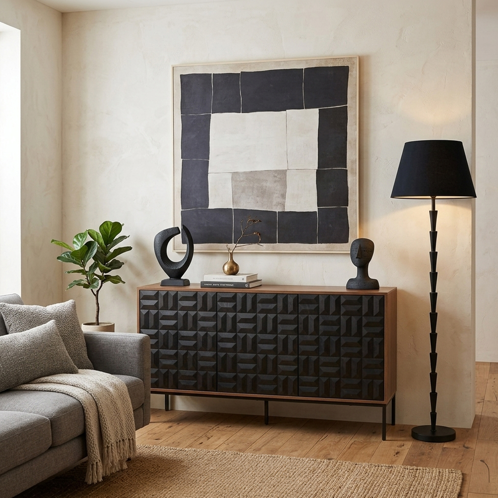 ZUMA ΜΠΟΥΦΕΣ ΚΑΡΥΔΙ ΜΑΥΡΟ 148x40x85.5cm