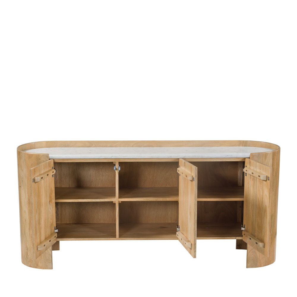 DON ΜΠΟΥΦΕΣ 3ΠΟΡΤΕΣ ΦΥΣΙΚΟ ΛΕΥΚΟ 165x45x75cm