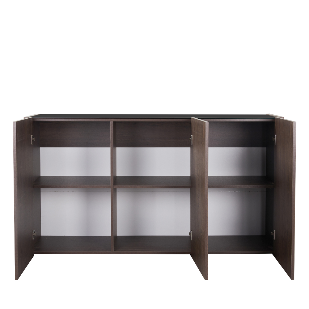 NUEZ ΜΠΟΥΦΕΣ 3ΠΟΡΤΕΣ ΚΑΡΥΔΙ ΜΑΥΡΟ 156x45x85cm