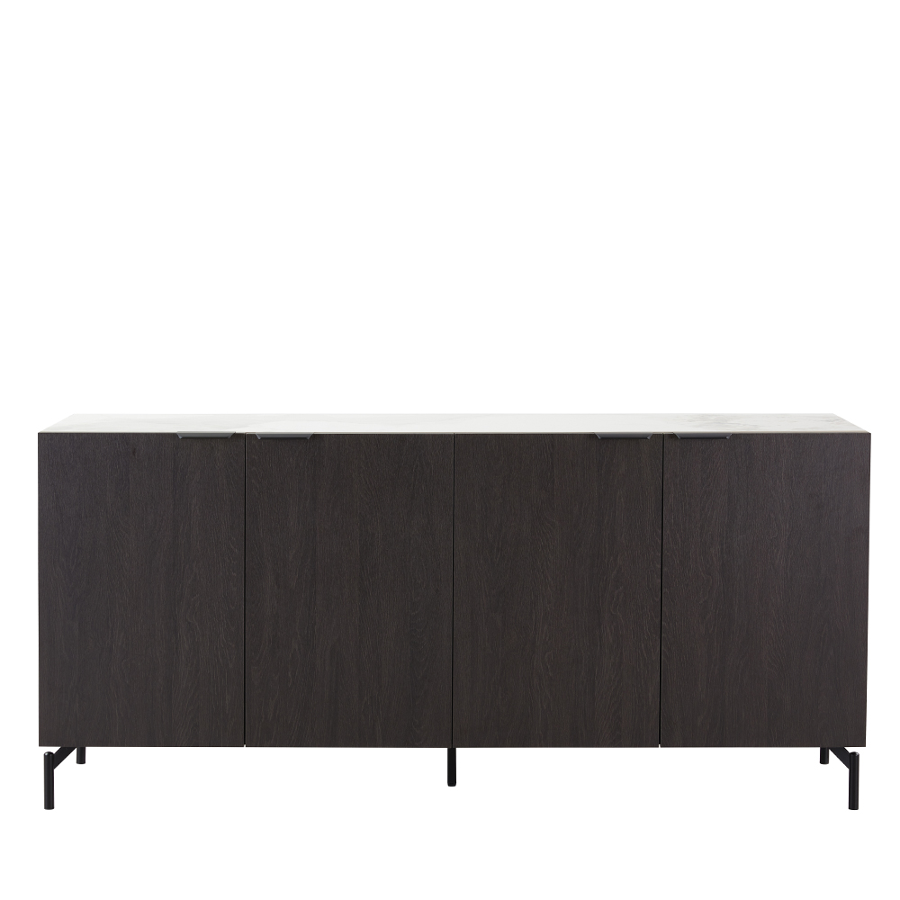 NOTTE ΜΠΟΥΦΕΣ ΜΑΥΡΟ ΛΕΥΚΟ ΠΕΤΡΑ 180×40.5x84cm