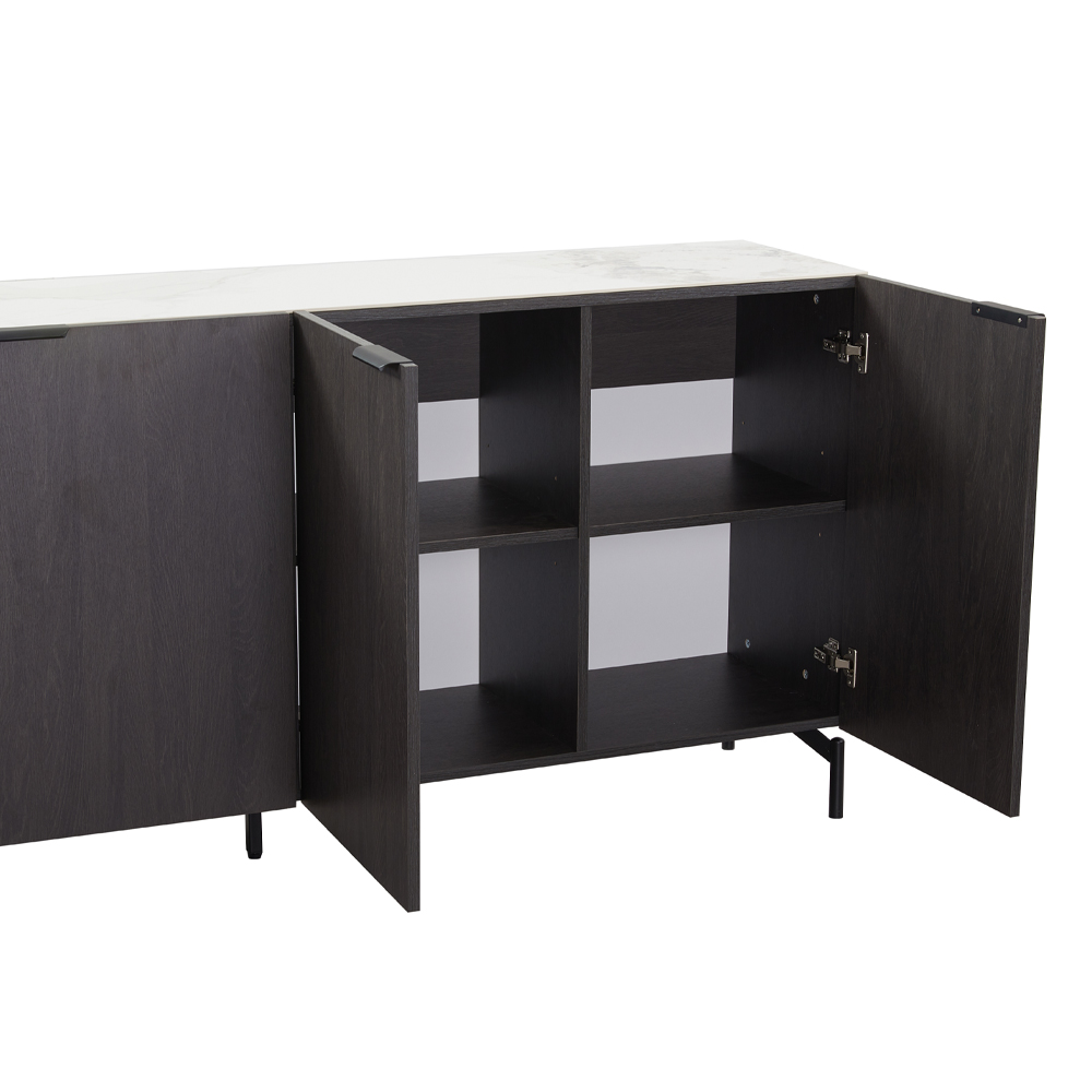 NOTTE ΜΠΟΥΦΕΣ ΜΑΥΡΟ ΛΕΥΚΟ ΠΕΤΡΑ 180×40.5x84cm
