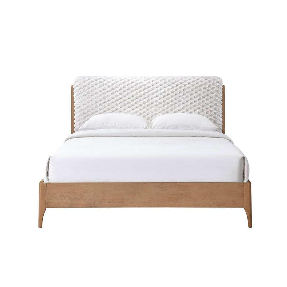 LORDY ΚΡΕΒΑΤΙ (ΓΙΑ ΣΤΡΩΜΑ 160x196cm) CREAM 207.5x177x103.5cm