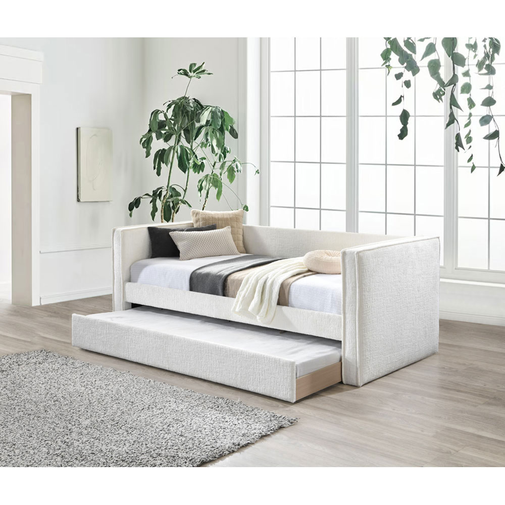 CALMO ΚΑΝΑΠΕΣ ΚΡΕΒΑΤΙ (ΓΙΑ ΣΤΡΩΜΑ 90x190cm) CREAM 222x99x84.2cm