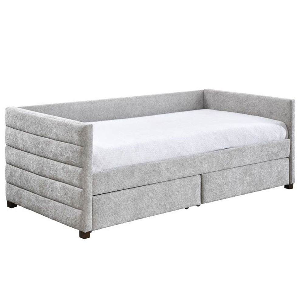 SUENO ΚΑΝΑΠΕΣ ΚΡΕΒΑΤΙ (ΓΙΑ ΣΤΡΩΜΑ 90x190cm) ΓΚΡΙ ΑΝΟΙΧΤΟ 209×99.5x76cm