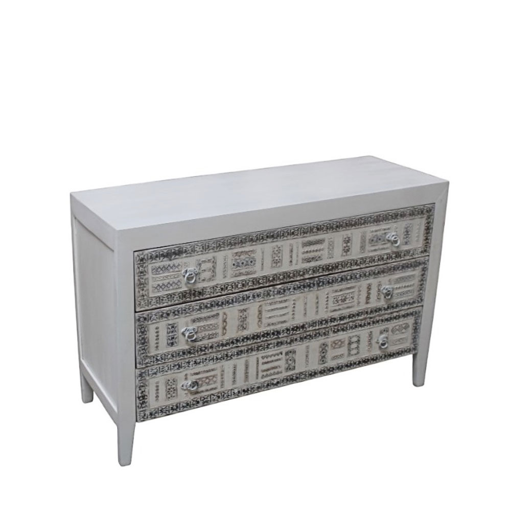 FLOR ΣΥΡΤΑΡΙΕΡΑ 3ΣΥΡΤΑΡΙΑ ΛΕΥΚΟ DECAPE ΦΥΣΙΚΟ 115x42x75cm