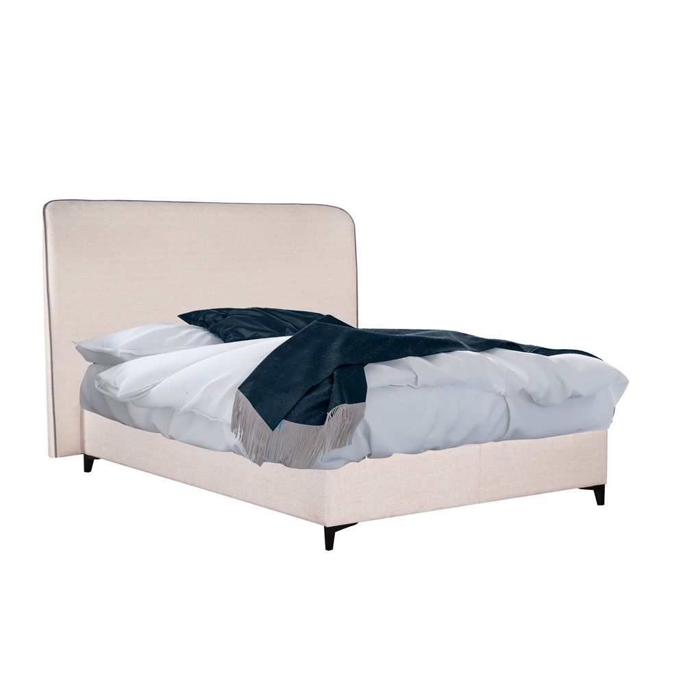 COLOMBO ΚΡΕΒΑΤΙ ΜΕ ΑΠΟΘΗΚ. ΧΩΡΟ (ΓΙΑ ΣΤΡΩΜΑ 160x200cm) OFF WHITE 06-900 ΜΑΥΡΟ 210x170x120cm