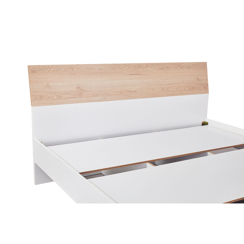 LUCIDO ΚΡΕΒΑΤΙ ΛΕΥΚΟ OAK ΦΥΣΙΚΟ 162x202x88cm