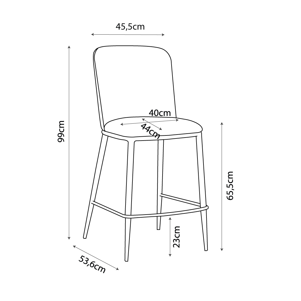 COUTURE ΣΚΑΜΠΟ BAR CAMEL 45x57x98cm