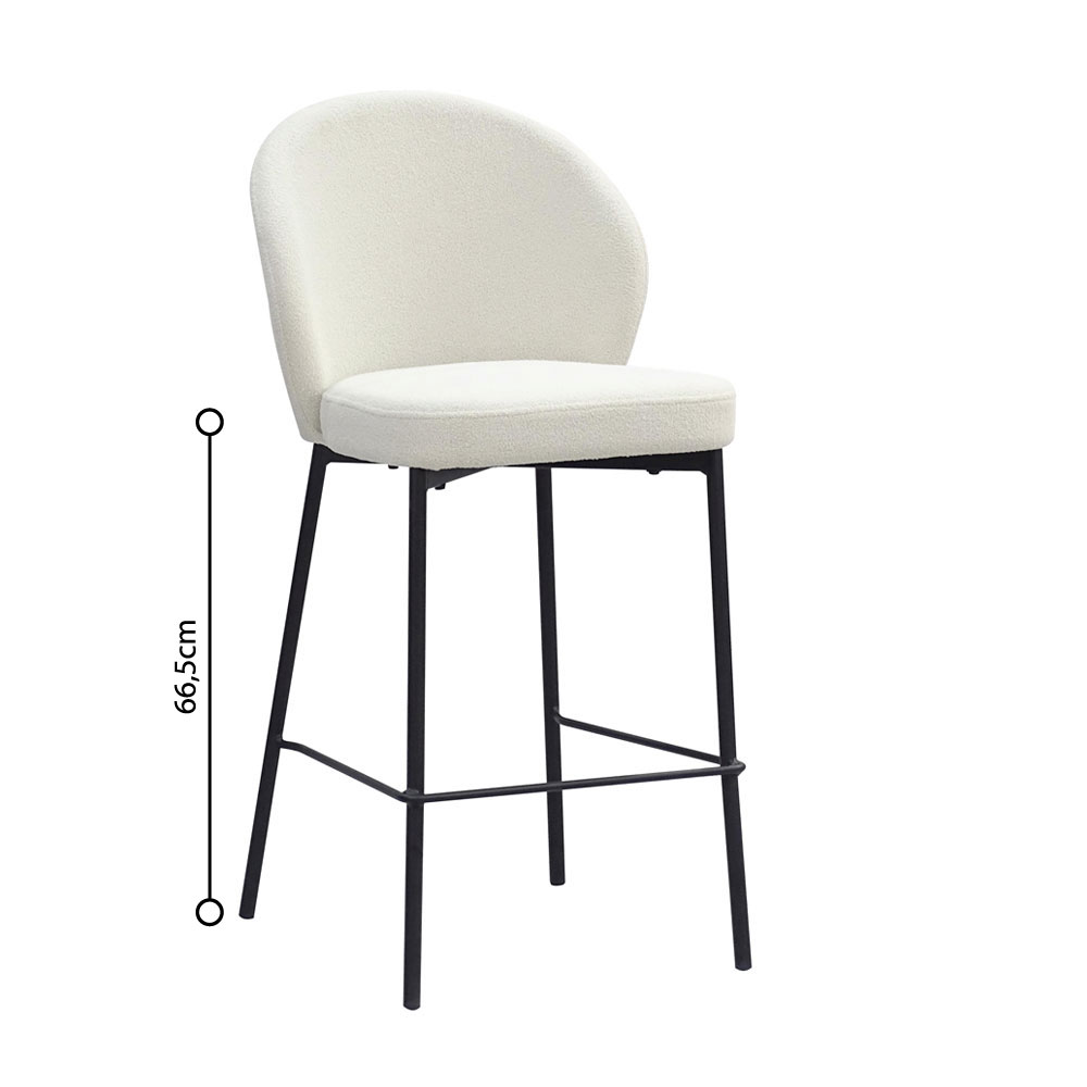 LUNE ΣΚΑΜΠΟ BAR ΛΕΥΚΟ 48×53.5×95.5cm