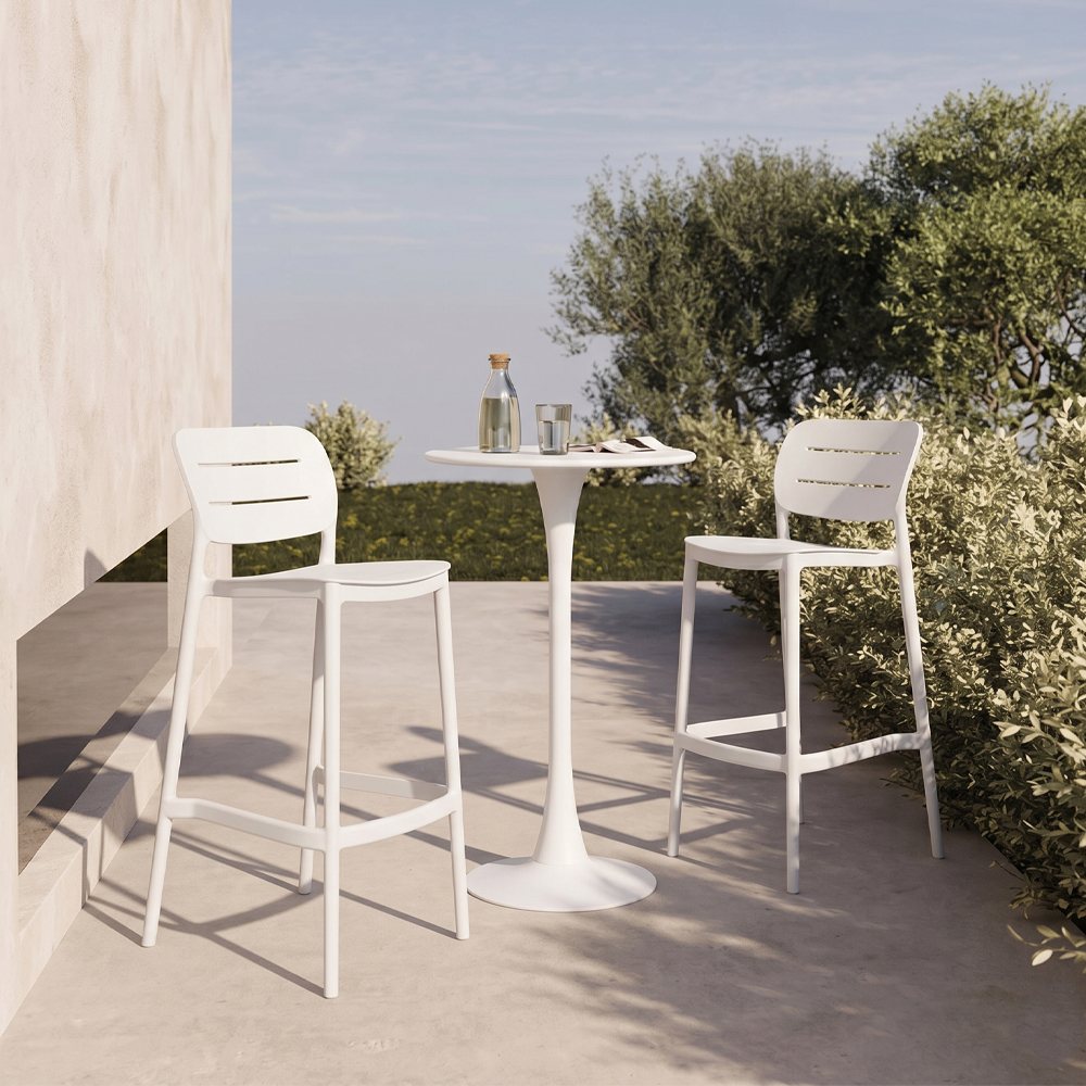 ZURICH ΣΚΑΜΠΟ BAR ΛΕΥΚΟ 50×48.5×103.5