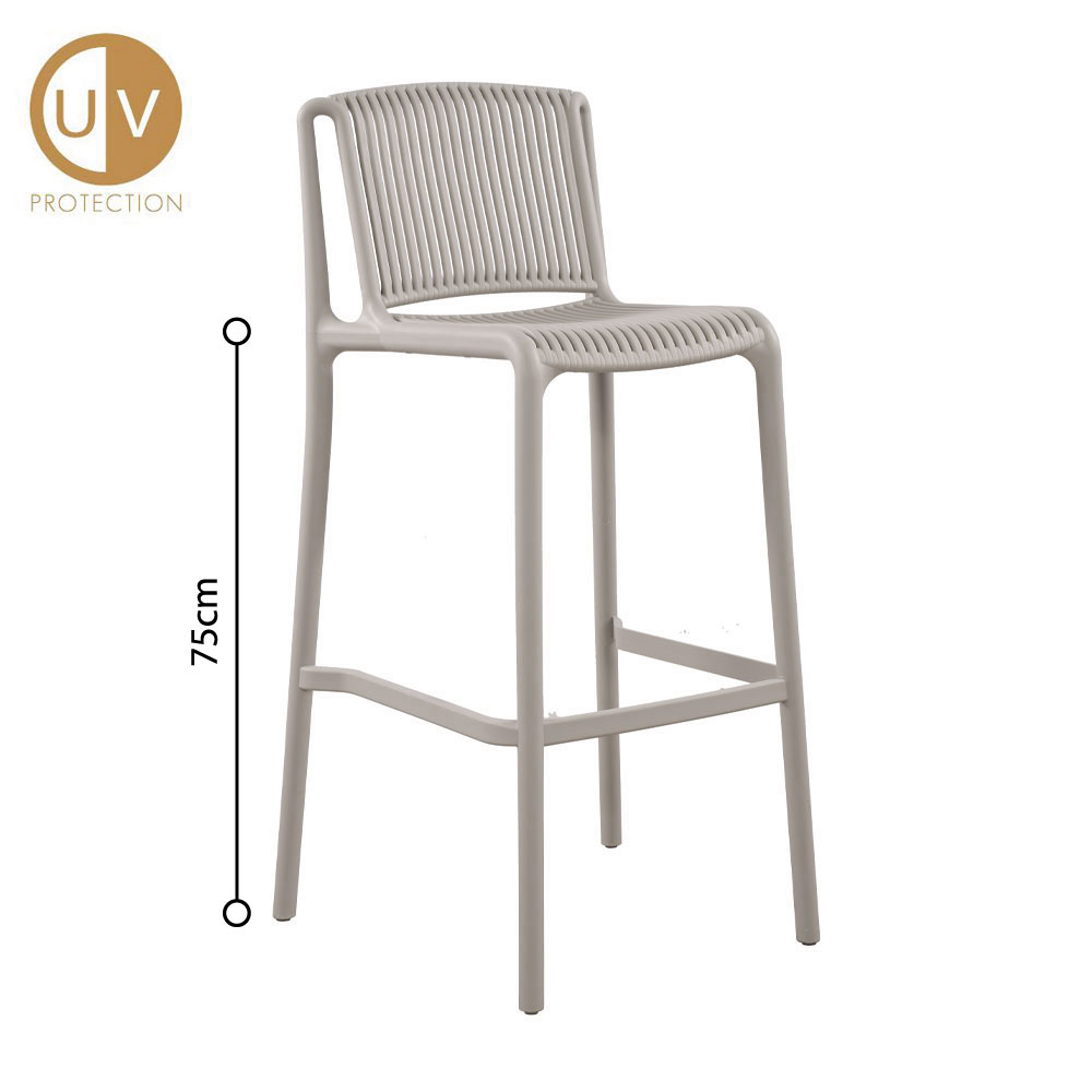 POLLY ΣΚΑΜΠΟ BAR ΓΚΡΙ ΑΝΟΙΧΤΟ 42x50x100.5