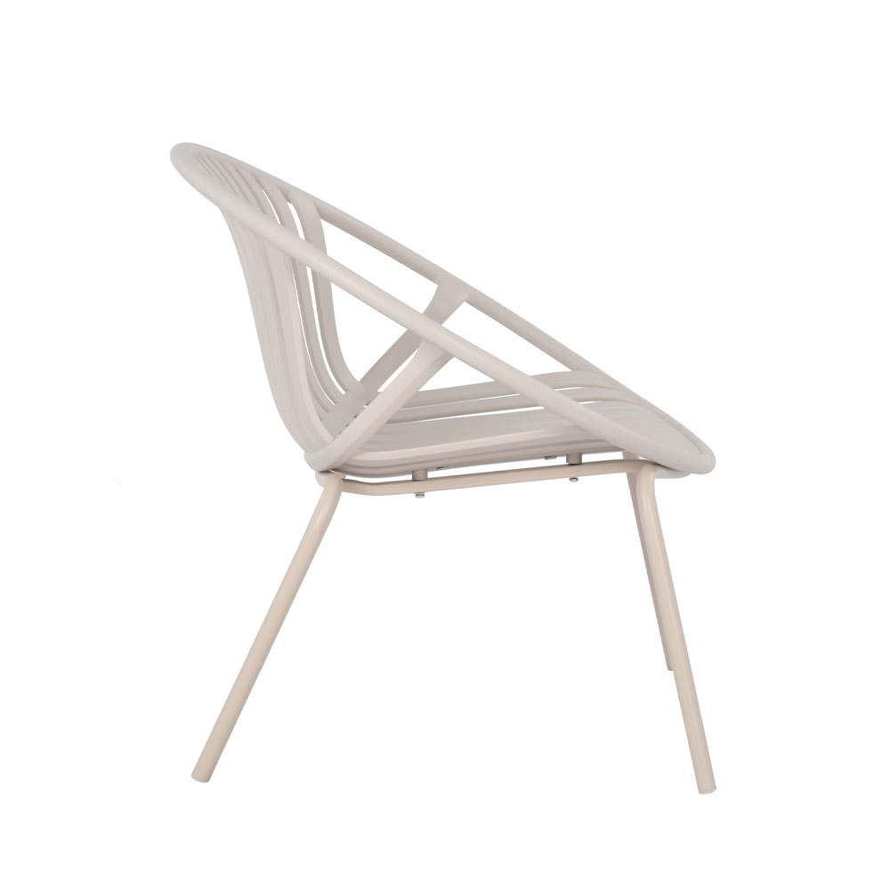 NADIN ΠΟΛΥΘΡΟΝΑ SET 2ΤΕΜ OFF WHITE 80×61.5×73